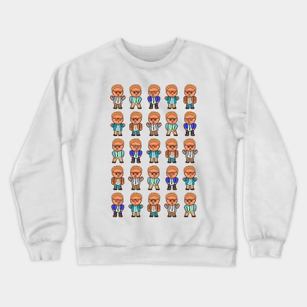 Pixel Matt Foley Seamless Crewneck Sweatshirt by gkillerb